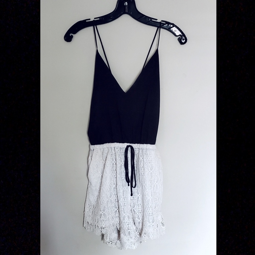 Lace and Silk Romper
